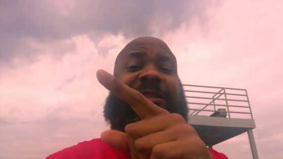 JClay finger pointed in red shirt