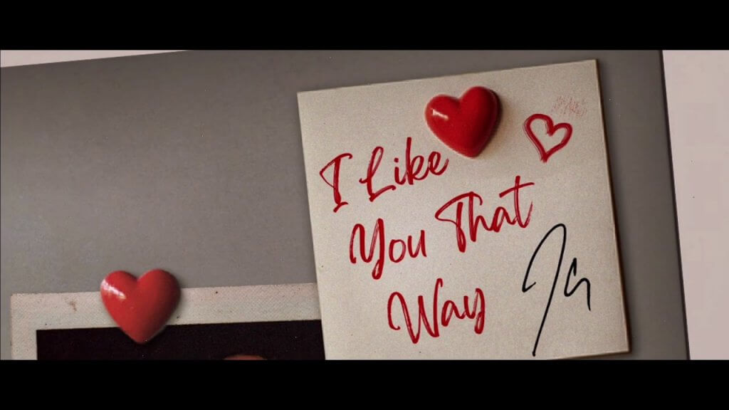Sticky note that says I Like You That Way signed by JClay