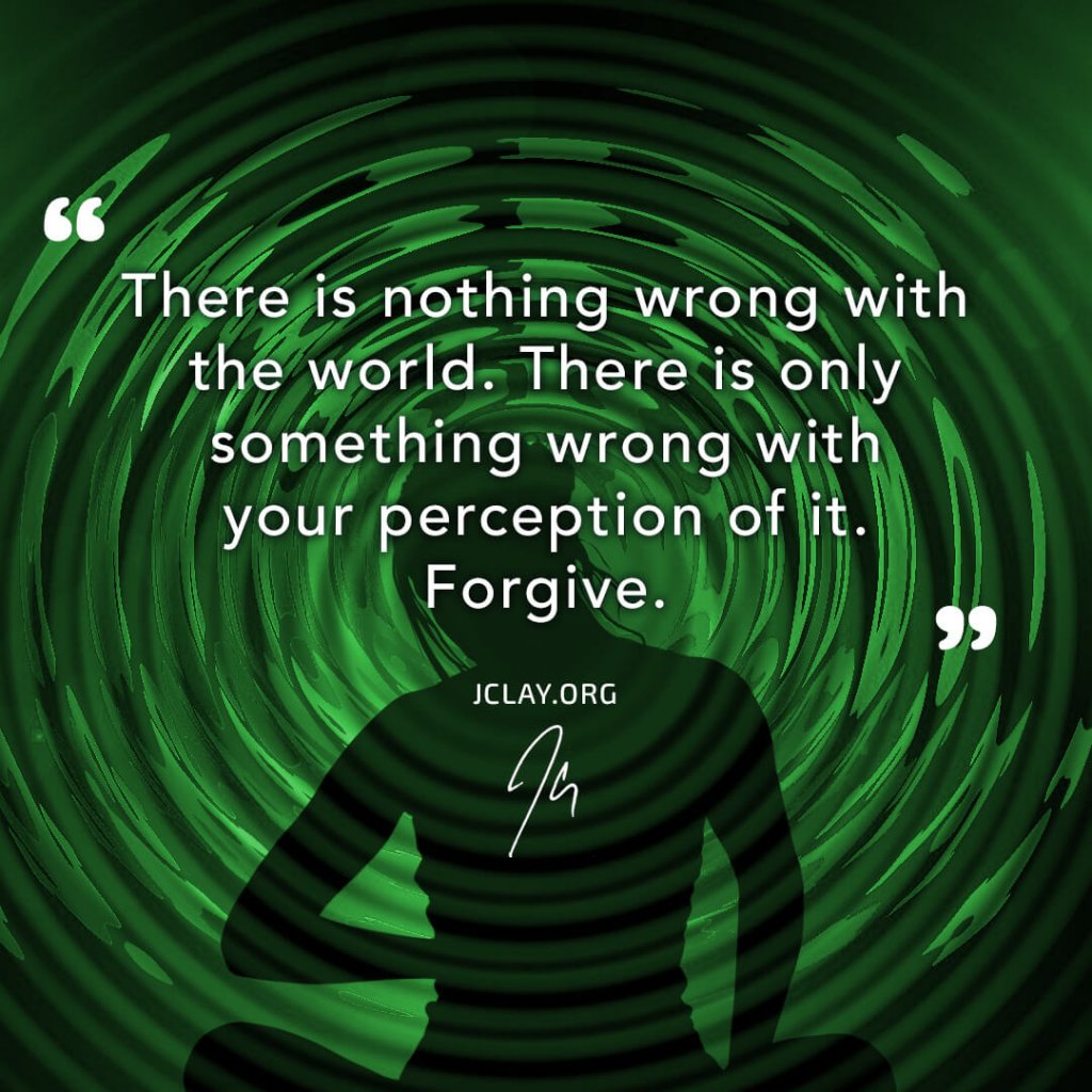 motivational quote by jclay about perception over green alpha ripple waves