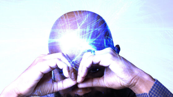 JClay with hand googles and activated 3rd eye