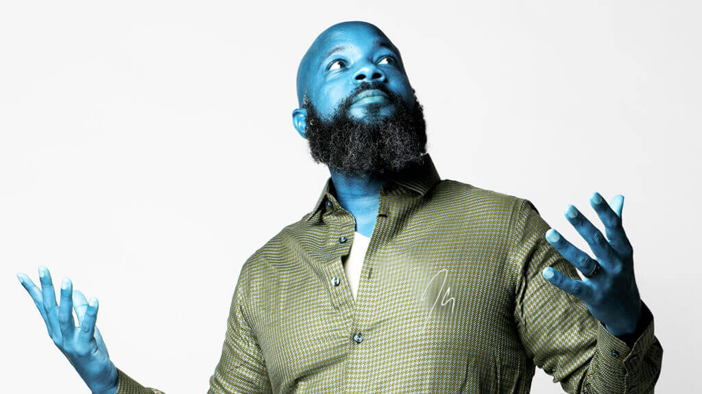 blue JClay clothed in green