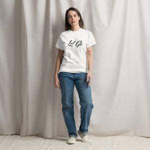 Let Go — White Script Tee - Image 2