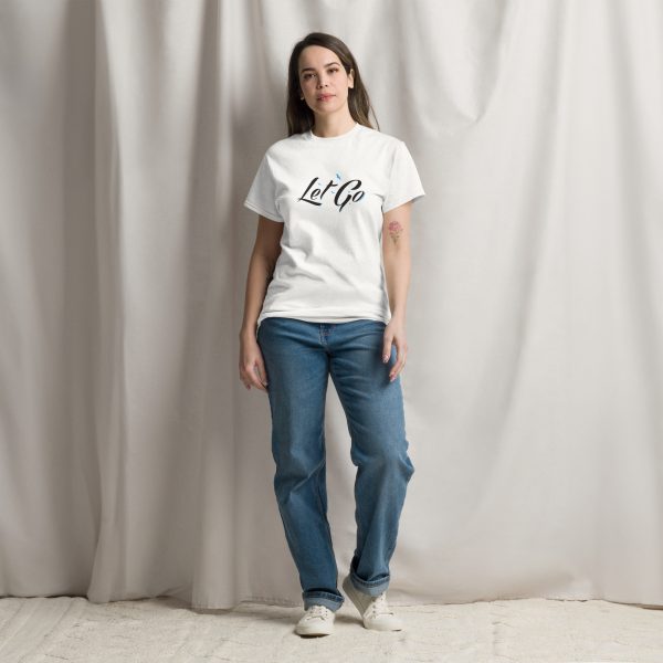 Let Go — White Script Tee
